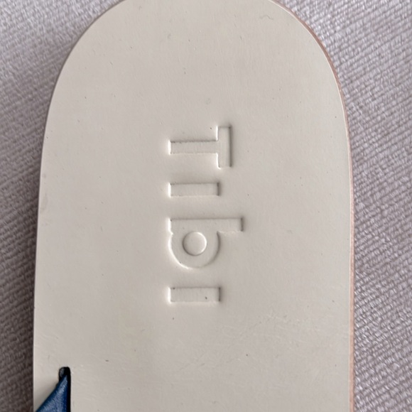 Tibi Womens Leather Knot Flat Sandals - navy - size 37.5 - Picture 5 of 10